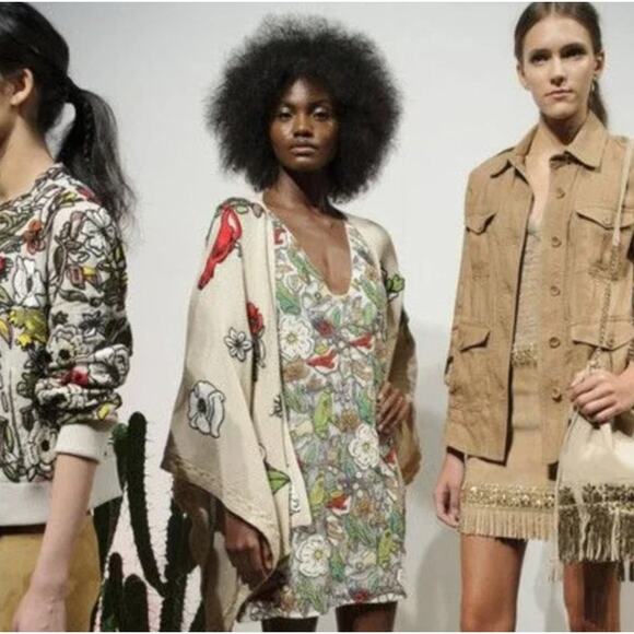 Alice & Olivia Olive Green Utility Jacket Women's XS Military Pockets Buttons - Picture 3 of 16